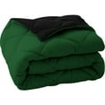 thumbnail image 7 of D.N.G. BEDDINGS 5 Piece Luxury Reversible Diamond Pattern Comforter Set Premium Super Soft, All Season 800 TC, 100% Egyptian Cotton Oversized Super King Size Green/Black Solid Color, 7 of 7
