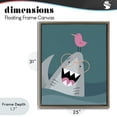 thumbnail image 4 of Stupell Industries Cottage The Friendliest Shark Brown Floating Frame Canvas Art, 25 x 31, by Rachel Nieman, 4 of 8