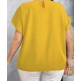 thumbnail image 4 of Plus Size Women's Fashion Crewneck T-Shirt - Summer Business Casual Top Comfort Clothes, 4 of 6