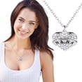 thumbnail image 3 of Carta Miembros de la familia Collar de corazón de diamante completo Accesorios de moda para mujer Wmkox8yi  sjalhkljlk1109, 3 of 5