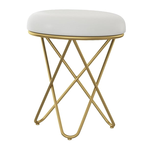 Taburete de tocador para maquillaje, reposapiés, suministros, taburete de tocador suave creativo moderno, silla de mesa lateral para dormitorio, sala Gris