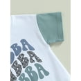 thumbnail image 6 of Infant Baby Boy Summer Clothes 3M 6M 12M 18M 24M  Short Sleeve Romper Shirt Letter Printed Bodysuit Top Bubble Outfit, 6 of 9