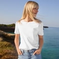 thumbnail image 6 of Lands' End Women's Relaxed Supima Cotton Crew Neck T-Shirt, 6 of 6