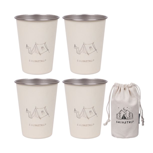 Portátil para Acampar 4 Uds. 350ml Acero Inoxidable 304 Viajes