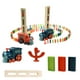 thumbnail image 2 of Fiudx Juego de Tren de Dominó, Juguete de Rompecabezas de Dominó Automático, 60 Dominós de Colores Incluidos, Efectos de Sonido y Luces de Simulación, Diversión para El Aprendizaje Temprano, Regalo P, 2 of 6