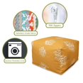 thumbnail image 6 of Majestic Home Goods Ottoman Pouf Coral Yellow, 6 of 6