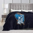 thumbnail image 4 of State New York University New Paltz Logo Fleece Blanket, Very Soft Microfiber Flannel Blanket for Couch Warm and Cozy for All Seasons, Black, 4 of 6