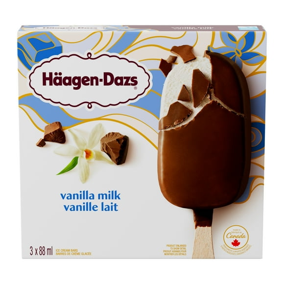 HÄAGEN-DAZS® Vanilla Milk Ice Cream Bars 3 x 88 ml, 264 ML