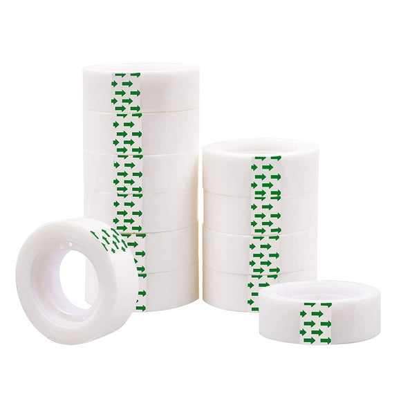 Recharges de Ruban Invisible pour Distributeur 12 Rouleaux 0,7 Pouces Ruban Transparent
