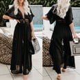 thumbnail image 2 of Women's Chiffon Kimono Cardigan Lace Long Maxi Dress Beach Dress Swimsuit Beach Poncho Bikini Cover Up, 2 of 6