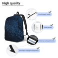 thumbnail image 5 of Daiia Blue Glitter Retro Vintage Canvas Backpack for Men and Women ,Hiking Backpack,Travel Laptop Bag for School,Large Capacity Backpack, 5 of 8