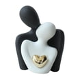 thumbnail image 4 of Estatua de pareja abrazando figura de pareja para la decoración de la sala de estar en el estante de compromiso, 4 of 9