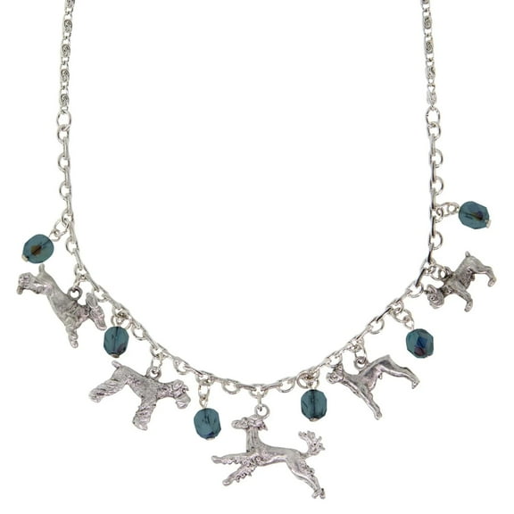 1928 Jewelry Beaded Multi Dog Drop Necklace 16   3 Extender