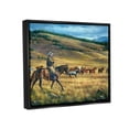thumbnail image 4 of Stupell Industries Equestrian Horse Landscape Animals & Insects Painting Black Floater Framed Canvas Art Print Wall Art, 31 x 25, 4 of 10
