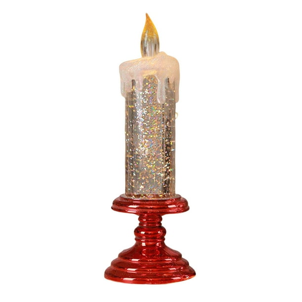 Vela sin llama Adorno Decoración Vela eléctrica para Balcón Iglesia Valentín Rojo Perfecl 22 cm x 7 cm