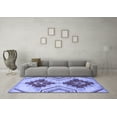 thumbnail image 3 of Ahgly Company Indoor Rectangle Abstract Blue Modern Area Rugs, 2' x 5', 3 of 4