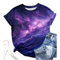 thumbnail image 4 of Womens Graphic Print Short Sleeve T Shirt Casual Crewneck Top, 4 of 5