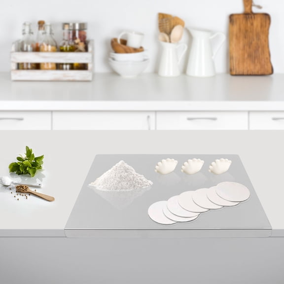 50*40*1.5 Cutting Board Counter Top Protector Kitchen Stainless Steel Chopping Board w/ Front Overhang