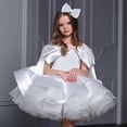 thumbnail image 1 of Vestido de niña con lazo y tirantes, falda de princesa, disfraz infantil de color rojo rosa, 1 of 4