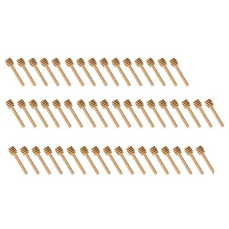 

50 Pieces Mini Wooden Honey Spoon Honey Wooden Stirring Stick for Honey Jar Dessert Tool