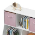 thumbnail image 6 of Kids Toy Storage Organizer with Bookcase, Kids Bookcase with 2 Drawers, Wooden 5 Cubby Bookcase Toy Cabinet for Kids Room, Playroom, Kindergarten, Nursery, 6 of 9