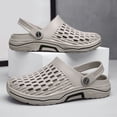 thumbnail image 6 of HNMKIU Outdoor Slippers for Men for Indoor Home Use with Closed Toe on Design EVA Beach Sandals for Summer Relaxation Comfortable Mens Shoes 02_Grey,40, 6 of 9
