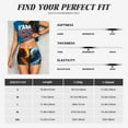thumbnail image 3 of KLL Red And Blue Fire Skull Warrior Pattern Workout Shorts for Women Scrunch Short Gym Yoga Running Sport Active Exercise Fitness Shorts, 3 of 5