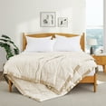 thumbnail image 5 of Peace Nest Ultra-Soft Cozy Cotton Down Bed Blanket with Satin Trim King - White, 5 of 9