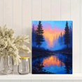 thumbnail image 2 of Misty Forest Sunrise Canvas Print Dining Room Home Wall Art Decor, 2 of 8