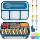 thumbnail image 1 of Lonchera Kis, Bento Box Ault Lunch Box, contenedores de almuerzo para Aults Kis Toler, lonchera Bento de 4 compartimentos de 1300 ml con palillos para pasteles, microondas/, 1 of 5