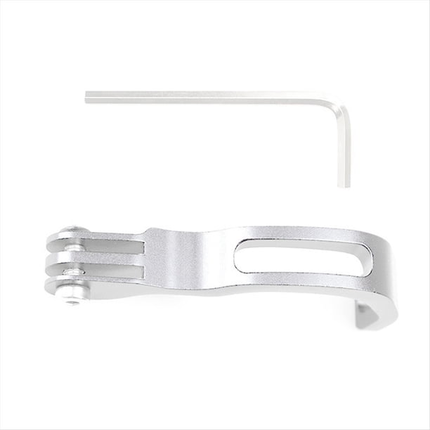 Soporte de Lámpara de Horquilla Delantera de Bicicleta Plegable Soporte de Extensión de Lámpara de Bicicleta Accesorios de Extensión de Aleación de Aluminio Plateado