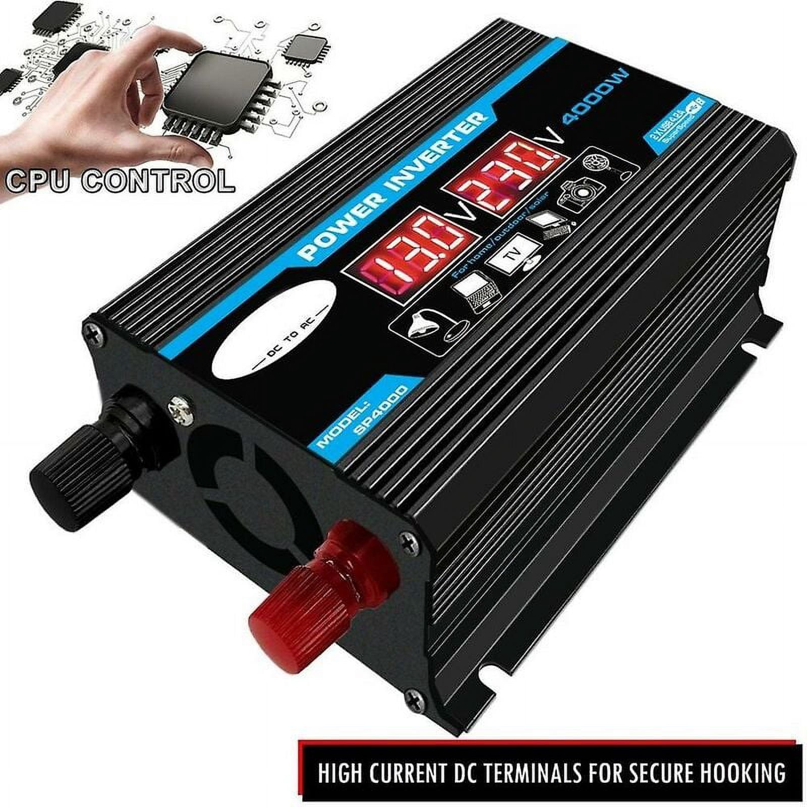 4000W Voltage Converter 12V 220V/110V Led Ac Car Power Inverter Converter Charger Adapter Inverter Dual Usb Transformer Modified Sine Wave
