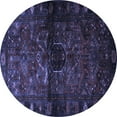 thumbnail image 1 of Ahgly Company Machine Washable Indoor Round Persian Blue Traditional Area Rugs, 3' Round, 1 of 4