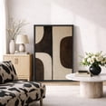 thumbnail image 2 of Framed Canvas Print Geometric Wall Art Minimalist Abstract Decorative for Living Room Bedroom - 24"x36" BLACK, 2 of 8