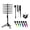 Black Combo 10 pcs, variant on Laflare Standing Braid Hair Organizer – 144 Pegs Hair Extension Holder, Divider & Display Stand for Hair Braiding, Height Adjustable Rack, Easy to Assemble