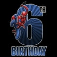 thumbnail image 2 of Boy's Marvel Spider-Man Swinging 6th Birthday  Graphic T-Shirt, 2 of 5