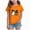 Orange, variant on NOLDARES Girl's V-Neck Graphic Tees Casual Cute Short Sleeve Summer Fall Basic T-Shirt Tops(Blue,11-12 Years)