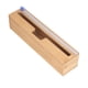 thumbnail image 5 of Dispensador de envoltura de plástico, bambú Natural, grado alimenticio, fácil operación, dispensador de papel de aluminio duradero con cortador, 1 ranura, 5 of 14