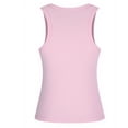 thumbnail image 6 of Women's Two Piece Outfit Summer Co Ord Set Tracksuit Full Set Sleeveless Crop Tank Top Shorts with Pockets 2 Piece Beach Holiday Lounge Set Streetwear Sport Gym Sets Pink M, 6 of 7