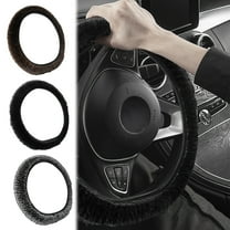 kkbbma Luxury Fluffy Winter Car Steering Wheel Cover for Women Soft Warm Plush Cute Auto Accessories for Vehicle, Sedan, Universal, Fuzzy, Anti Slip