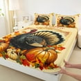 thumbnail image 3 of Manfei Happy Thanksgiving Full Size Sheets,Country Turkey Pumpkin Bed Sheets,Fall Farm Sheet Sets For Teens,Super Cozy Room Decor,4pcs, 3 of 7