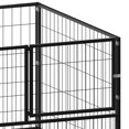 thumbnail image 3 of vidaXL Dog Kennel Black 200x100x70 cm Steel, 3 of 4