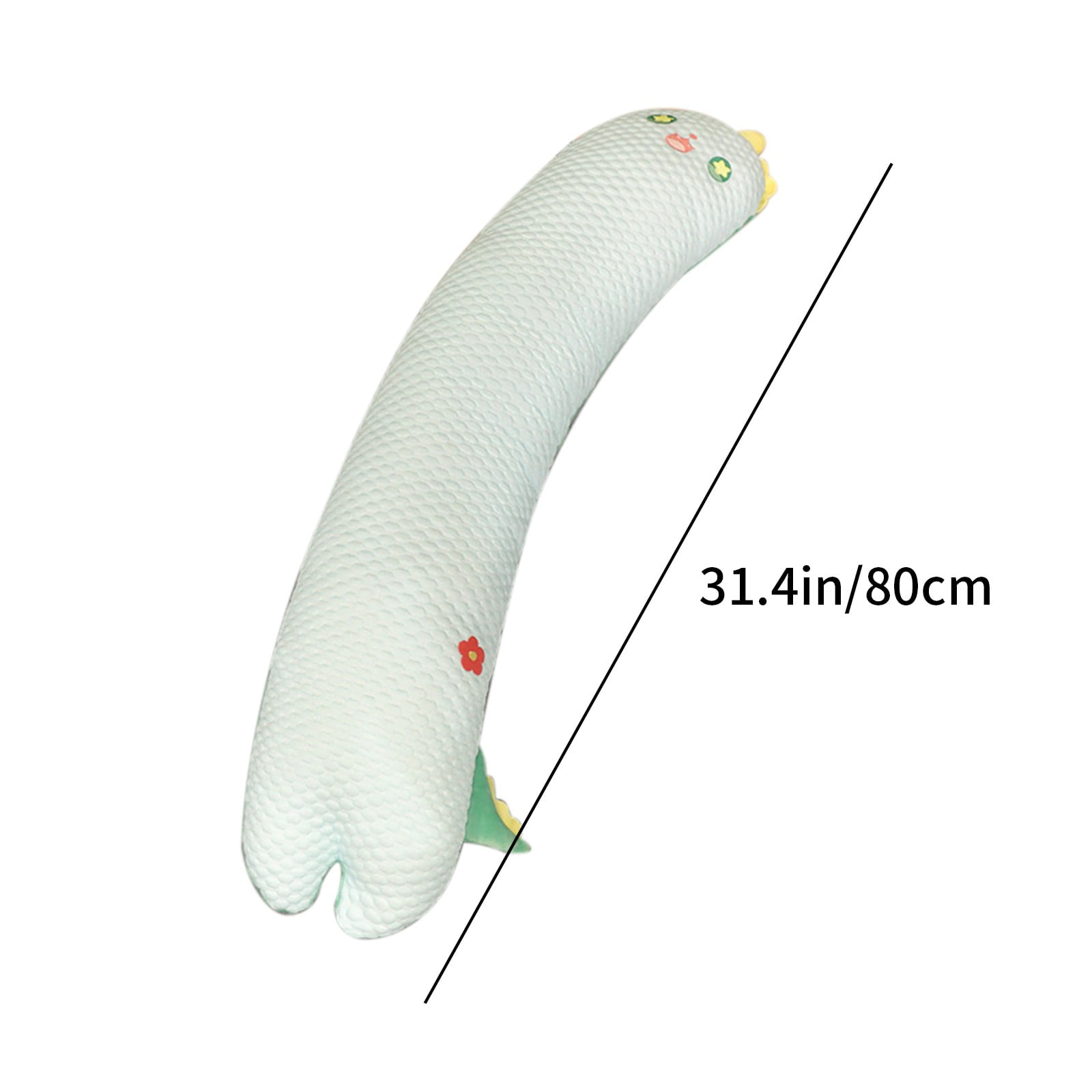 HKEJIAOI Long Body Pillow - Cotton Hugging Sleep Pillow with Removable Cover, Multi-Functional Leg & Headrest Support for Sofa, Bed, Office - Khaki, Pink, Mint Green, Gray - 80cm (31.5in)