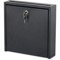 Safco Small Wall-Mounted Mailbox with Lock in Black