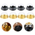 thumbnail image 3 of MINKUROW 200pcs Clear Plastic Mooncake Boxes Mini Cupcake Boxes Cookie Muffin Boxes with Dome Lids for Wedding Birthday Christmas Party (Gold Black), 3 of 9