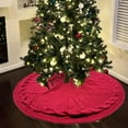 thumbnail image 6 of Antqov Christmas Tree Skirt for Christmas Tree, 50" Knit Large Tree Skirts Vintage Rustics Christmas Decorations for Home Party Holiday Decor, 6 of 6