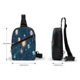 thumbnail image 4 of Lsque Solar System And Planets Pattern Chest Package – Foldable Waterproof Chest Bag with Adjustable Shoulder Strap, Double Zipper Compartments & D-Buckle Design, 4 of 7