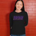 thumbnail image 4 of Team Makes Me Drink Women's Long Sleeve T-shirt Baltimore Football Fan Gear Game Night, 4 of 7