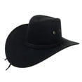 thumbnail image 2 of Washranp Trilby Cap Cowboy Style Adjustable Wide Brim Jazz Cap Costume Accessory for Horse Riding, 2 of 6
