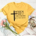 thumbnail image 3 of Women's Casual Letter Print Crew Neck Short Sleeve T Shirt Multiple Colors Summer Tops for Women Short Sleeve Tees Women Womens T Shirt Women Athletic T Shirts Summer Tops for Women Casual Active, 3 of 4